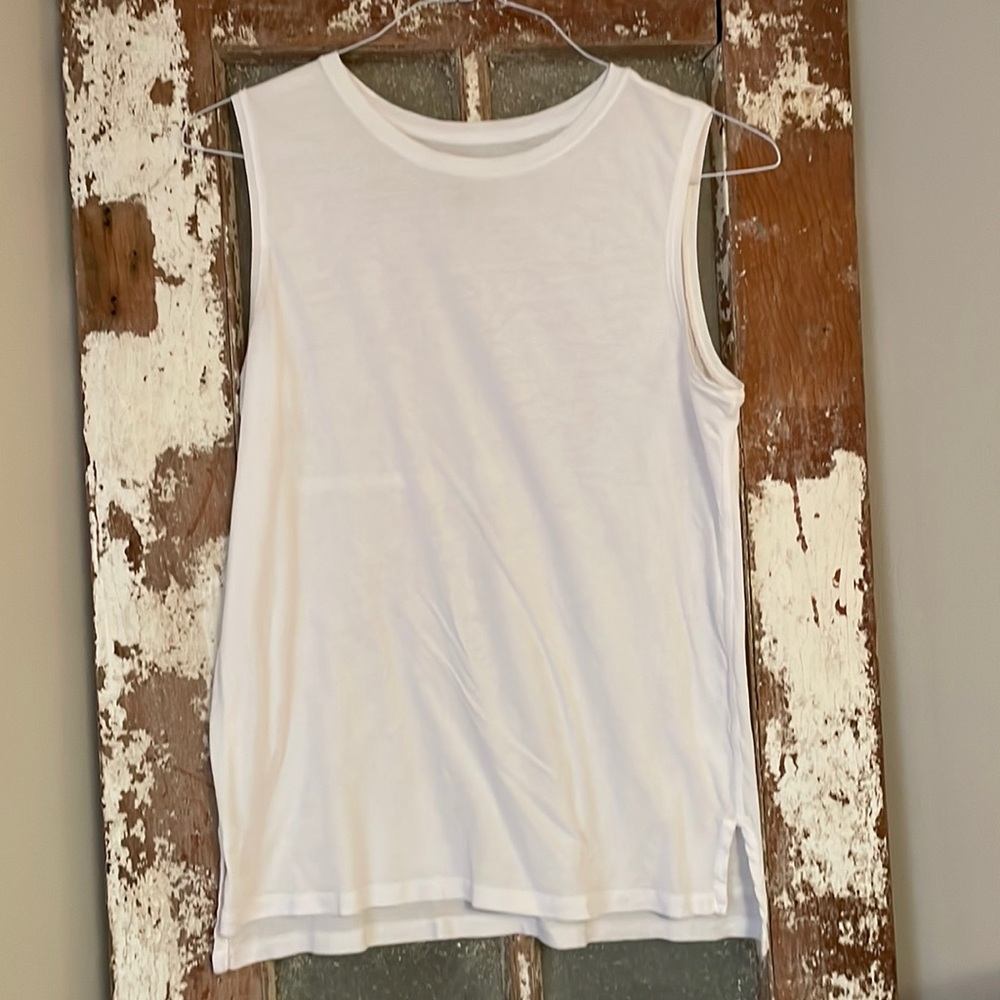 LuLu lemon white muscle tank loose fitting